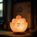 Fire Bowl with Ball Salt Lamp