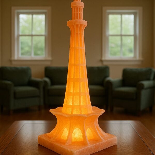 Pink Himalayan Salt Minar-e-Pakistan – Hand-Carved Natural Salt Sculpture