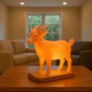 Pink Himalayan Salt Goat – Hand-Carved Natural Salt Decorative Sculpture